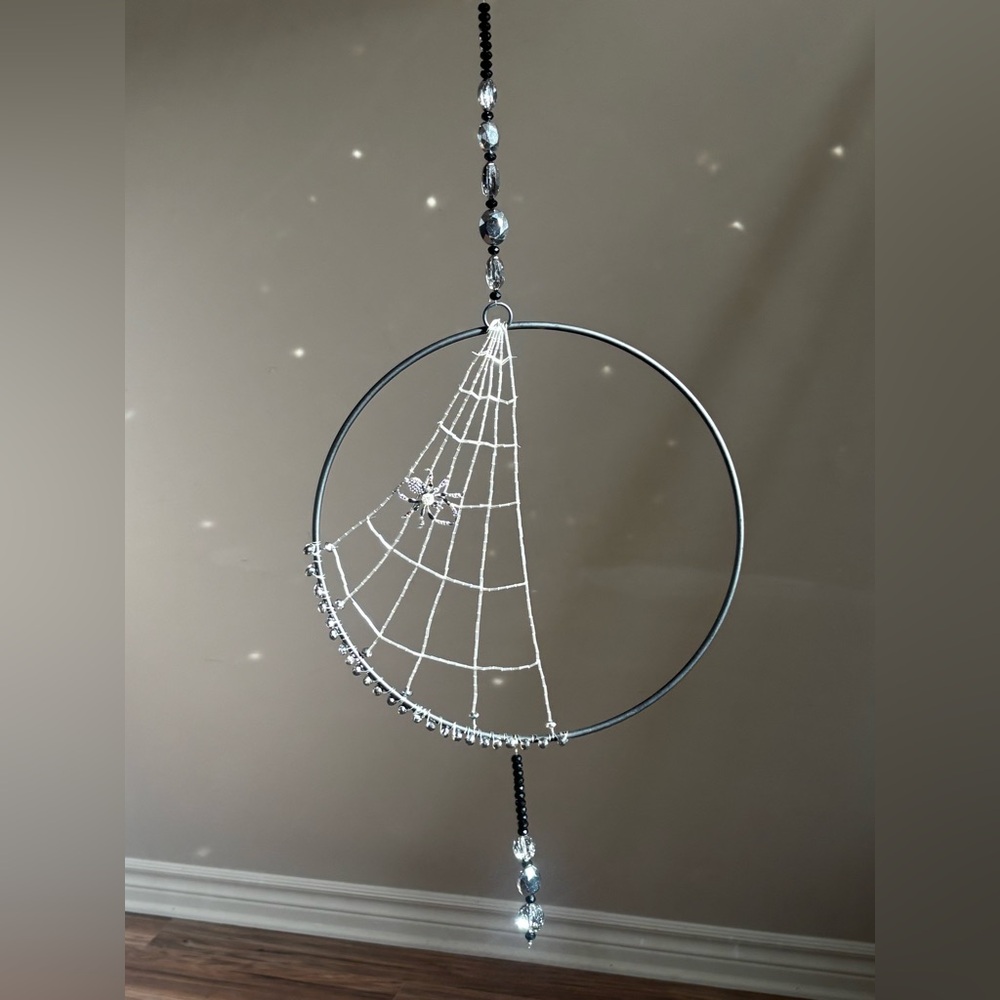 Gothic Spider Web Suncatcher Handmade - Picture 8 of 13